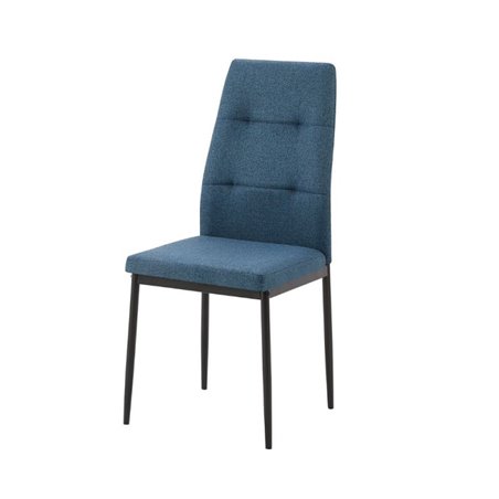 Sedia da pranzo tessuto blu Adara 63.5x44x89h