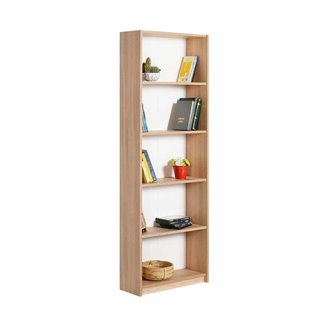 Libreria 54x168h cm in legno antracite 5 ripiani - Kantiko