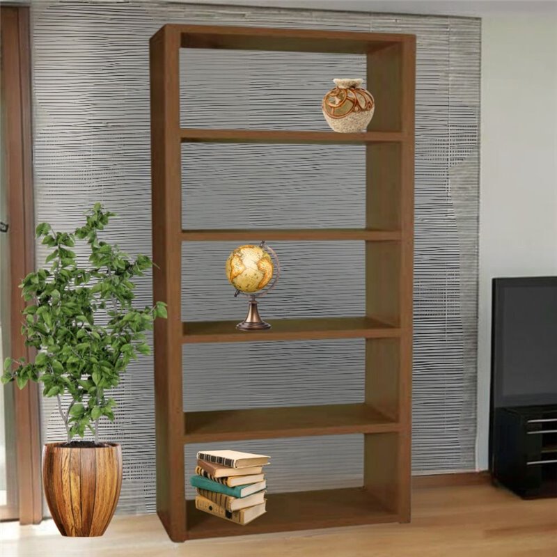 Libreria 5 ripiani colore noce Himalaya 90x33,8x210H