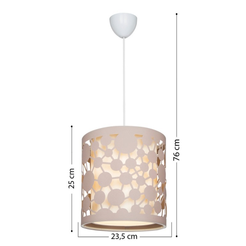 lampada con intagli beige