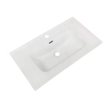 Lavabo consolle d'appoggio in ceramica bianco 81x46.5x17H VA836-80