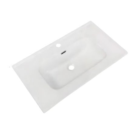 Lavabo consolle d'appoggio in ceramica bianco 81x46.5x17H VA836-80