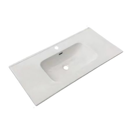 Lavabo consolle d'appoggio in ceramica bianco 101x46.5x17H VA836-100