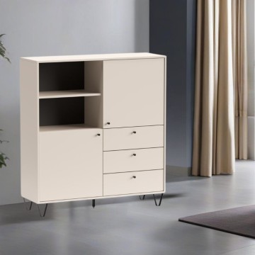 Credenza con ante cassetti e vano a giorno cachemire ALDO6 123,6x40x135H