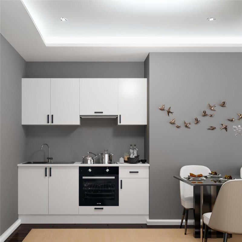 Cucina completa di elettrodomestici Taurus 195 colore bianco