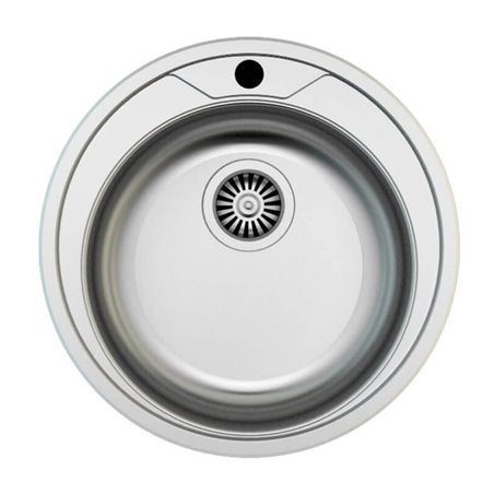 Lavello rotondo incasso per cucina SA02 inox diametro 51 cm