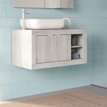 Mobile bagno sospeso colore pino bianco Basic92 92x47x47H