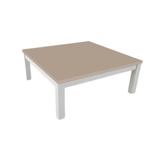 Tavolino da salotto rettangolare 90x30 cm Struttura bianca piano argilla