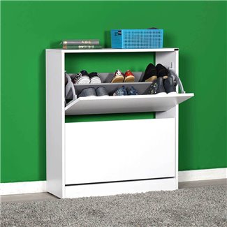 Scarpiera 73x84h cm in legno bianco - Organizza le tue scarpe