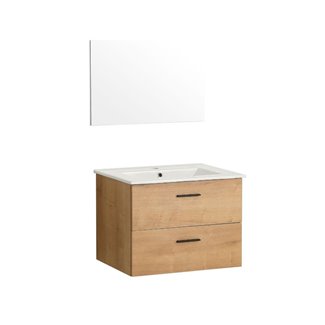 Italia mobile bagno sospeso 80 cm in legno rovere ostippo con