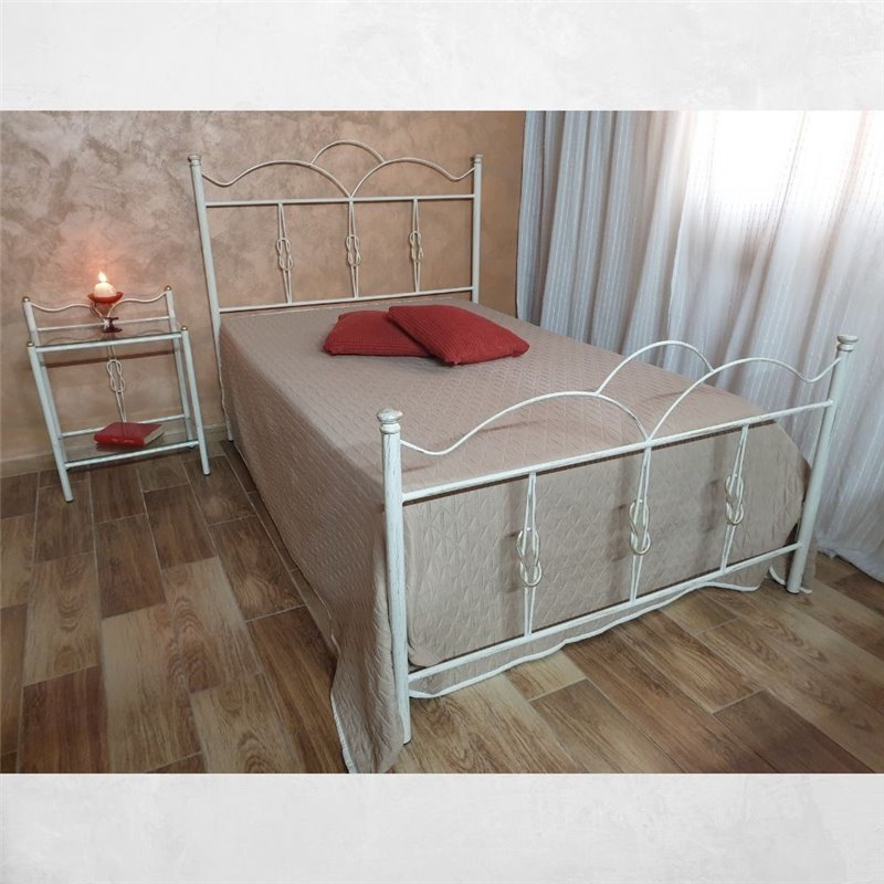 Letto a una piazza e mezza con testiera, Made in Italy, cm 127 x