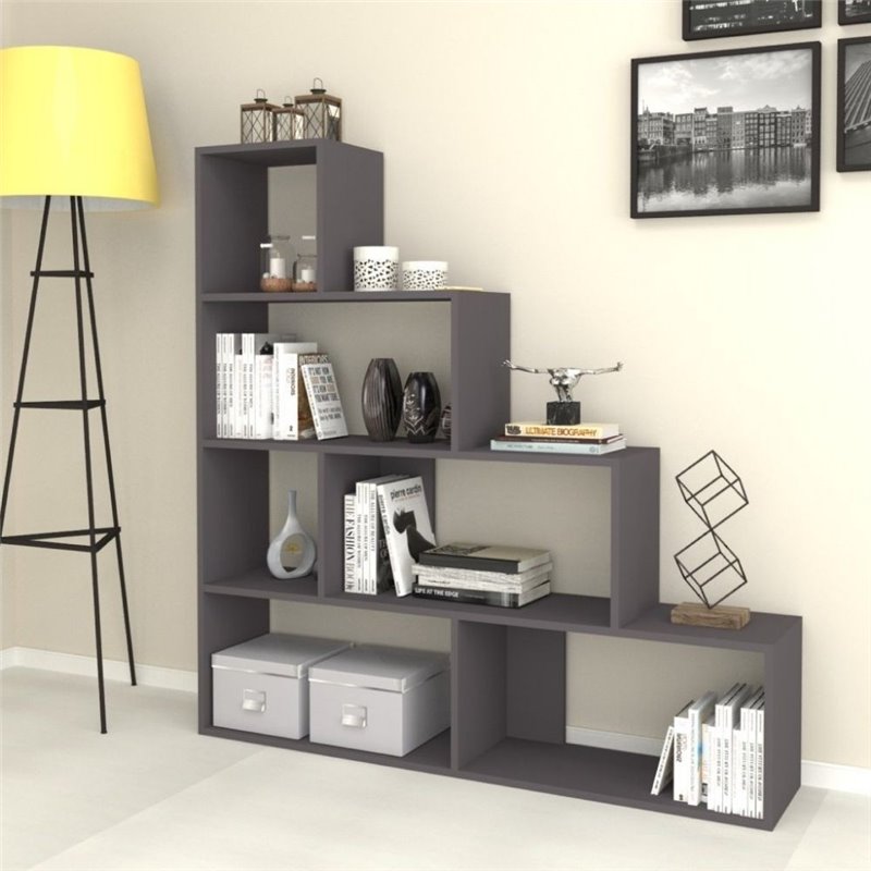 Libreria a scala 145x145 cm. Colore Beton - Alis