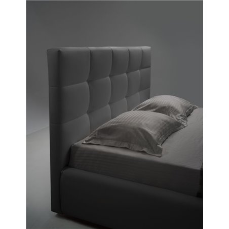 Letto matrimoniale 182x205 cm con contenitore colore grigio - Napoli