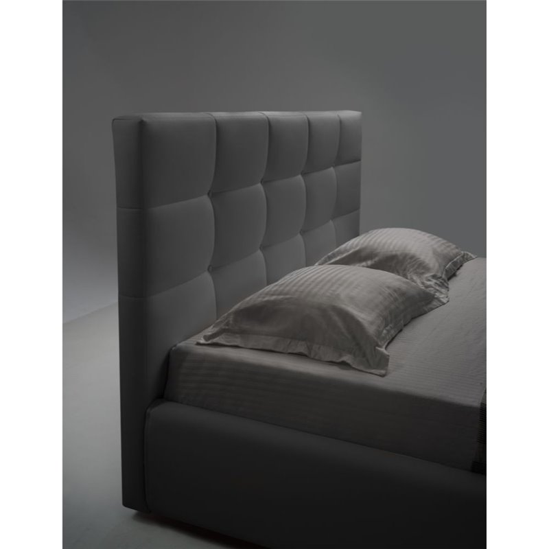 Letto matrimoniale 182x205 cm con contenitore colore grigio - Napoli