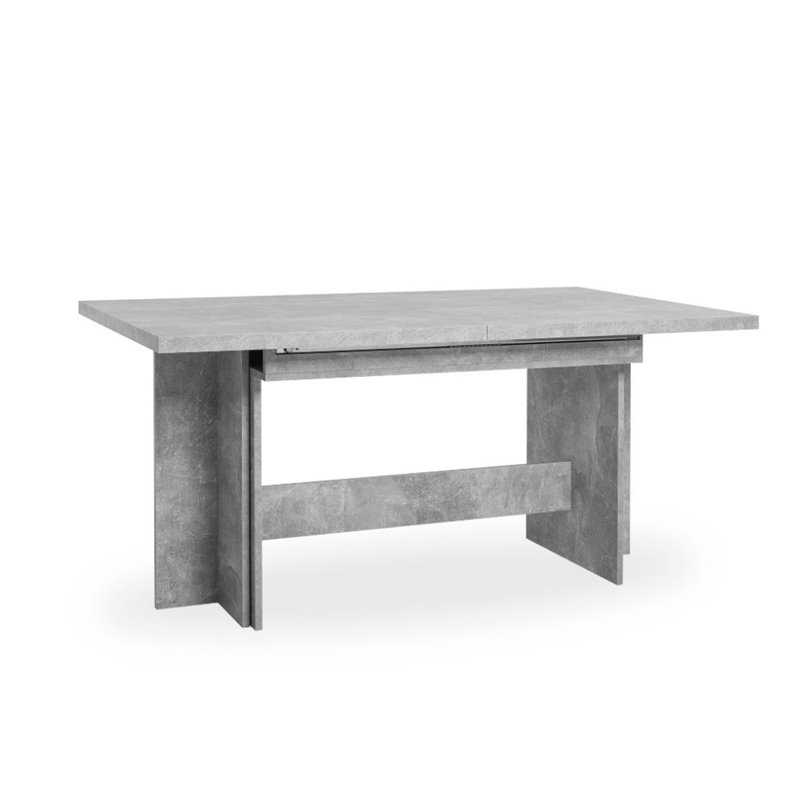 Tavolo allungabile 160 cm in legno colore cemento - Ancona