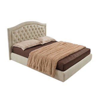 Letto matrimoniale 180x200 cm con contenitore colore tortora - Napoli