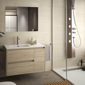 Mobile bagno sospeso Resia rovere 90x46x54 H