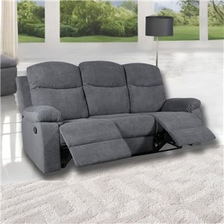 Sedia relax manuale in tessuto RELAXED (grigio chiaro)