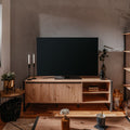 Mobile porta TV 160x55h cm colore quercia e antracite - Denver 54