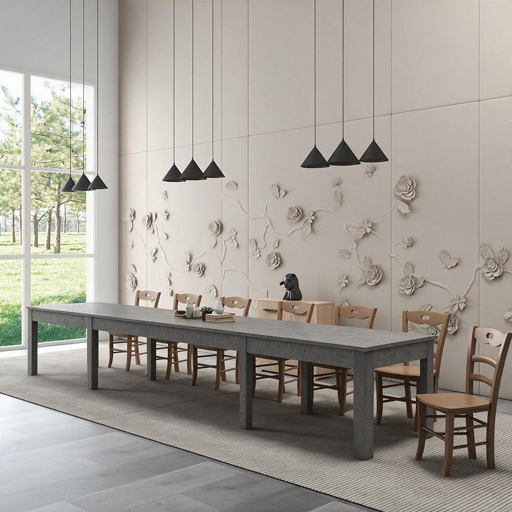 Table extensible à 320 cm couleur ciment 160x90 cm - Super4