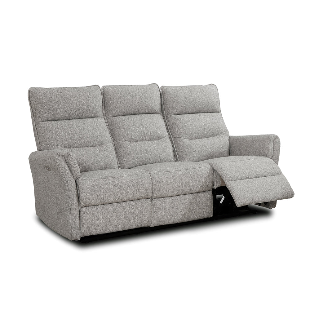 Divano recliner 3 posti elettrico in tessuto grigio 186 cm Softwave