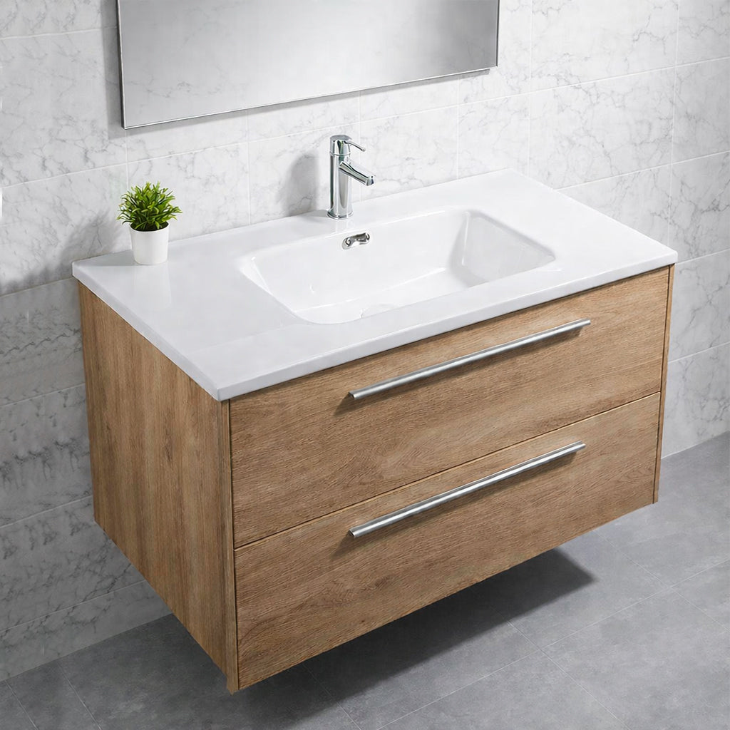 Lavabo in ceramica bianco lucido 81 cm Bulnes80