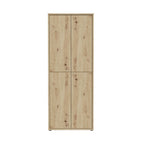 Armoire multi-usages 4 portes 74.5x35x192 couleur chêne Medea