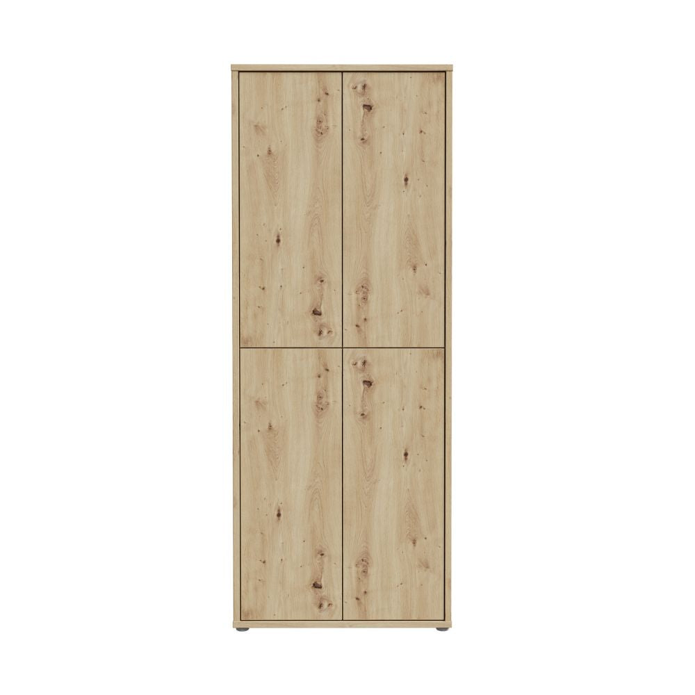 Armadio multiuso 4 ante 74.5x35x192 colore rovere Medea