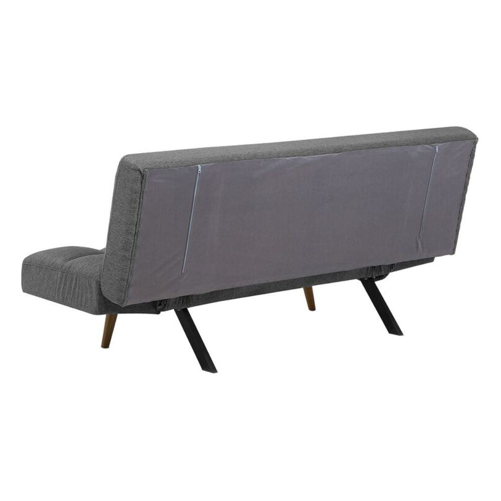 Schlafsofa mit verstellbaren Armlehnen grau 181 cm - Dube