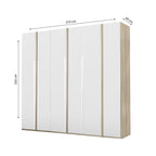Armadio 273 cm con 6 Ante Battenti Melodia