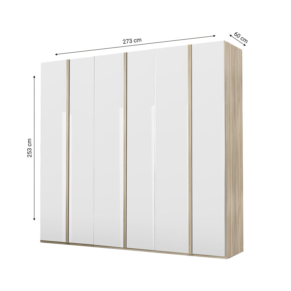 Armadio 273 cm con 6 Ante Battenti Melodia