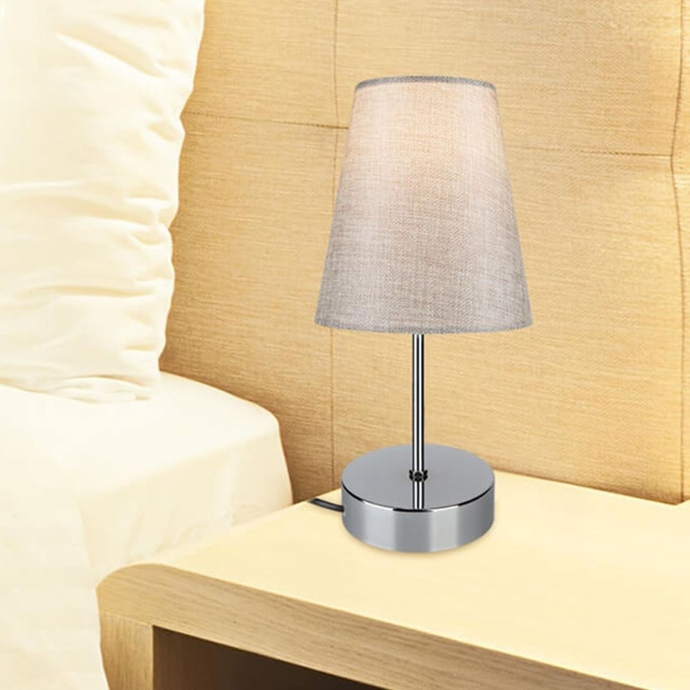 Lampe de table chrome beige Estelya AZ1068