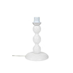 Lampada da tavolo con base bianca e paralume tessuto rosso - LAGUNAH272865