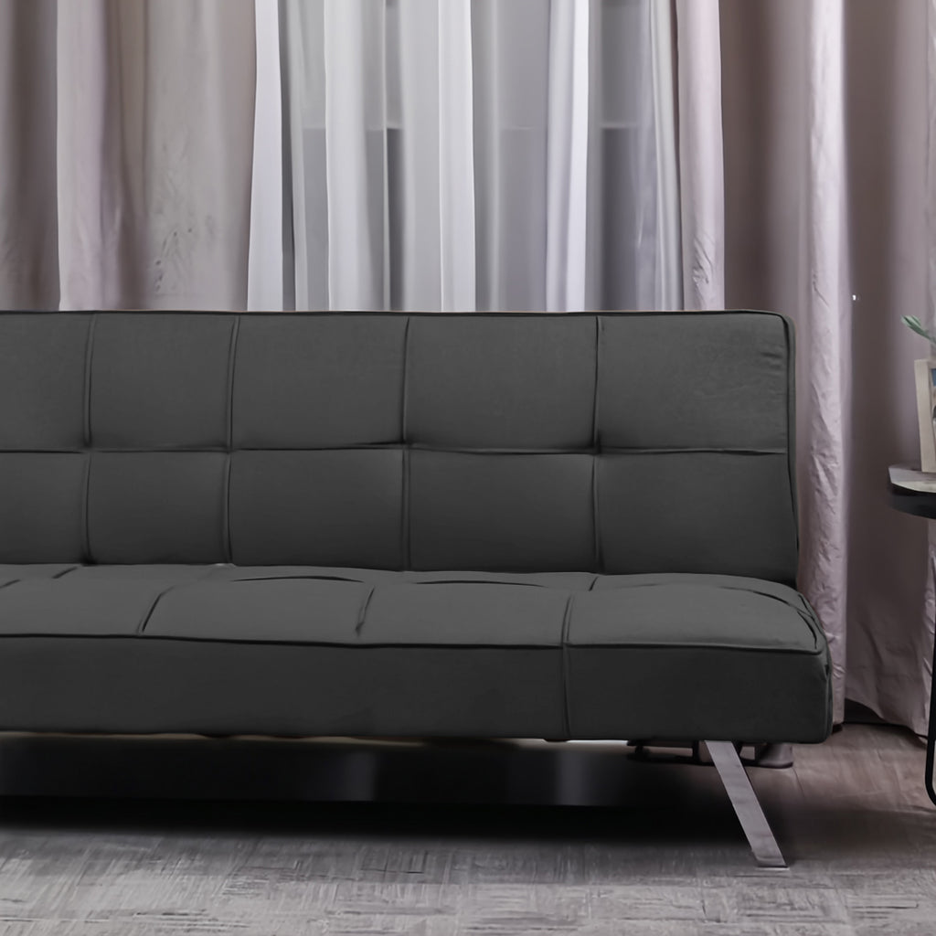 Divano click-clack con funzione letto colore grigio scuro 168x83x75.5H Daynora