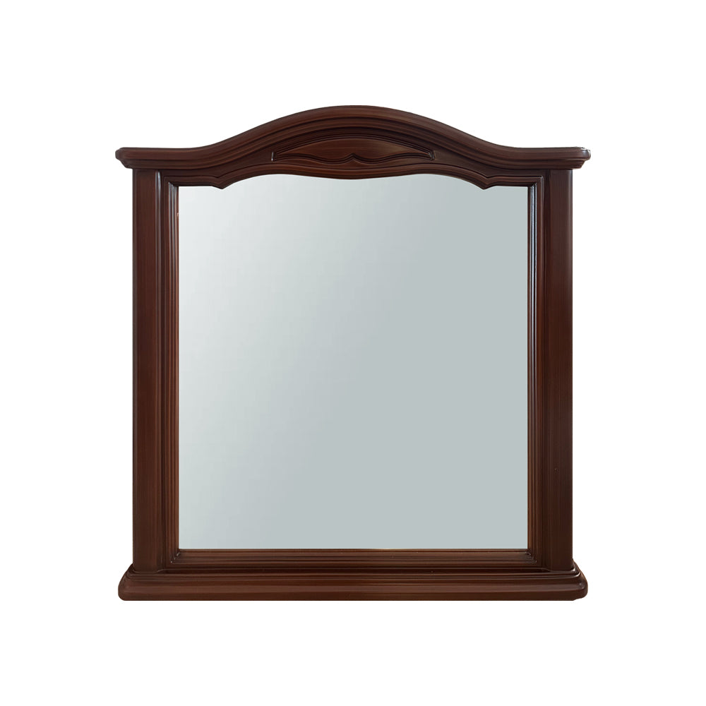 Specchiera classica 86x95 cm con cornice sagomata colore noce Cloe