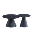 Tavolini da salotto piano in ceramica effetto marmo nero opaco e oro Mush