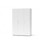 Armadio con 3 ante e 2 cassetti colore bianco 120x177Hcm - Seba 3
