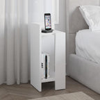 Table basse design gauche 25x60h cm couleur blanc - Elos