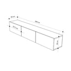 Mobile porta Tv sospeso 3 ante a ribalta colore cashmere 180x30x30H Francy