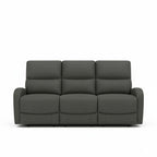 Divano relax 3+2 con poltrona recliner in tessuto grigio scuro PotterSET