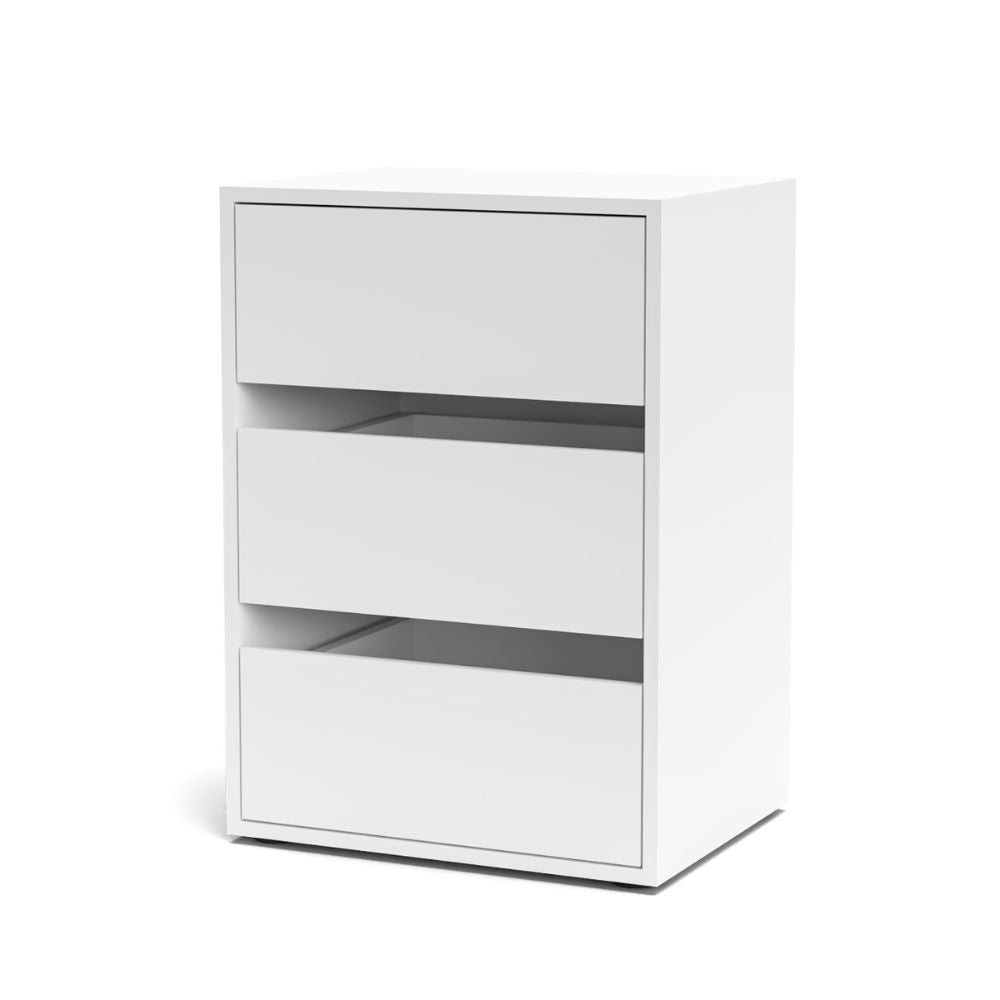 Cassettiera con 3 cassetti colore bianco 50.8x39.6x71.3H cm - Smart ST2