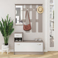 Mobile ingresso con specchio colore tortora e bianco Rudolf