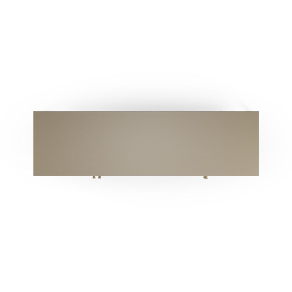 Buffet en métal avec 2 portes et 3 tiroirs 140x40x90H couleur sable Fayna