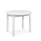 Runder ausziehbarer Tisch in Weiß 100x76H cm - Circe