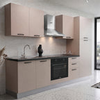 Cucina completa con elettrodomestici e piano a induzione colore cashmere Asti255 Industrie Valentini