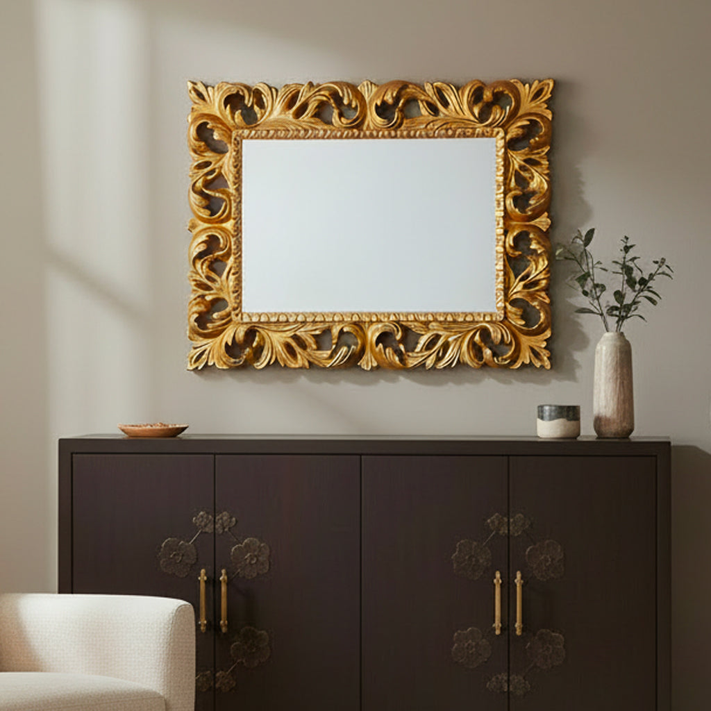 Specchiera 101x82h colore oro Madrid