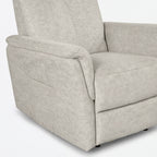 Poltrona alzapersona con recliner elettrico in tessuto beige Motion