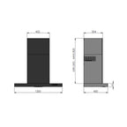 Cappa aspirante LUFT X A120 a parete 120 cm inox classe A 560 m³/h Faber