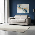 Divano letto 2 posti in tessuto grigio chiaro Mercurio 194x83x97H