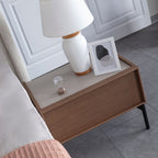 Camera da letto con letto contenitore e armadio con specchi colore beige e kaplan - Vega